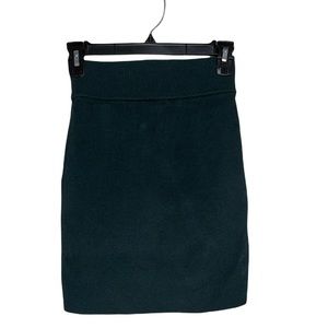 Deep green knit pencil skirt